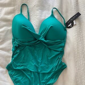 NWT La Blanca Emerald Green Swimsuit size 16 XL